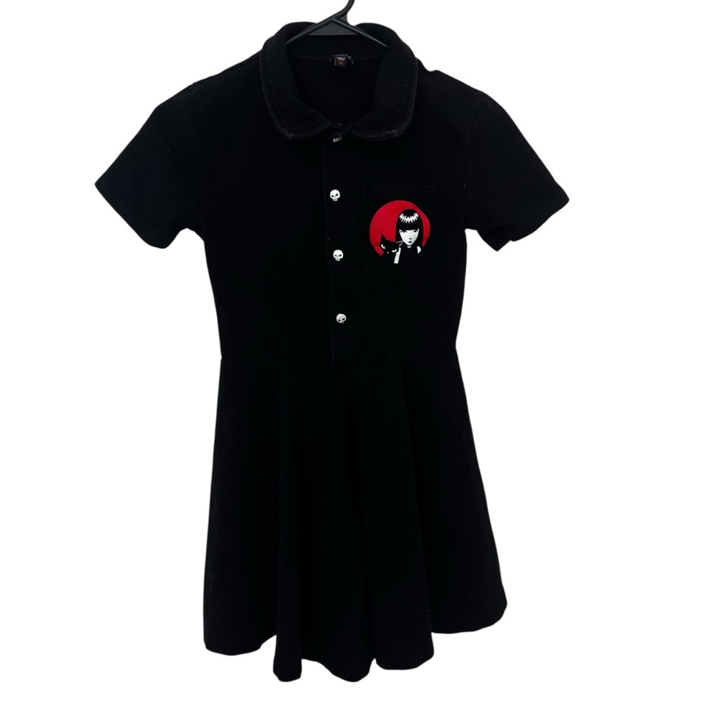 Dolls Kill x Emily the strange Killing time embroidered mini dress M